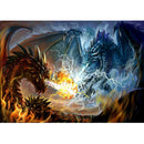 5D DIY Full Drill Square Diamond Painting 2 Dragons Duel Cross Stitch Kit