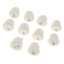 24 x 20mm Car Round Green LED Light Rocker Toggle Switch 6A/125V Board Sales