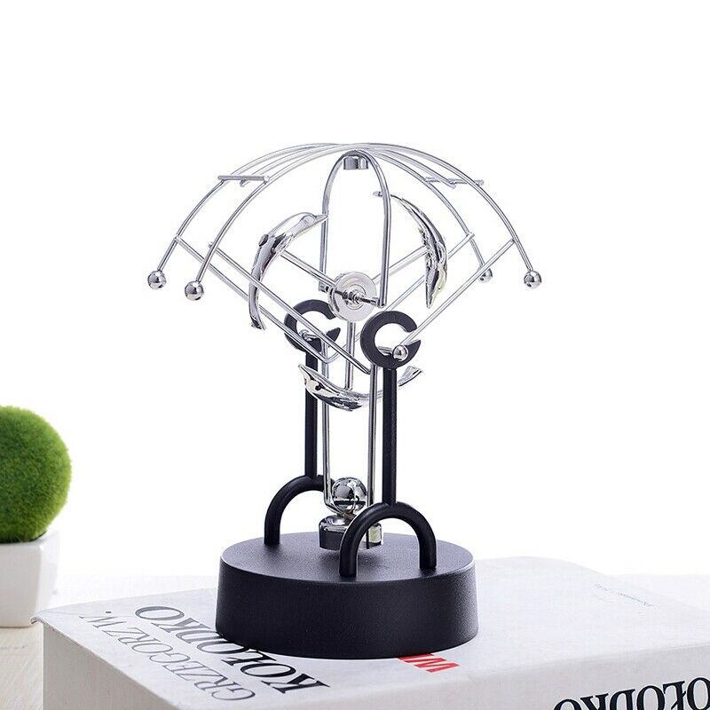 Creative Dolphin Energy Rotating Swing Iron Ornaments Fashion Newton Swing  Y7J9