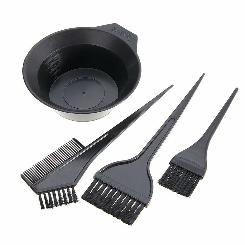 4x Hair Dye Colouring Bowl Comb Brushes Tint Set Hairdressing Salon Tool set.
