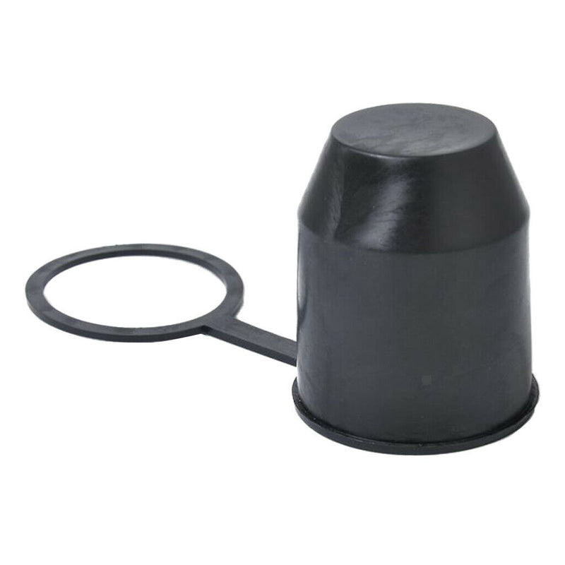 1 X Trailer Hitch Receiver 50mm Trailer Black Rubber Ball Cover Cap