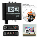 Optical Toslink Coaxial Digital to Analog Audios Converter AUX Adapter Jack N1K3