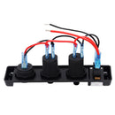 Dc12V Car Cigarette Lighter Switch Four-Position Center Console Dual Usb Ch