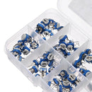100Pcs 10 Value Potentiometer Trimpot Variable Resistor Assortment Box Kit