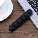 Silicone Desktop Charger Cable Wire Clip Holder Cord Line Organizer(Black)