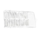 Set of 100 Coffin Nails Long Natural Full Colver Acrylic False Nails Ballerina