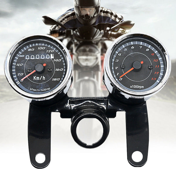 2 In 1 Speedometer Tachometer ABS With Bracket Professional Motorcycle Odometer