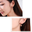 Chic Women Elegant Crystal Rhinestone Ear Stud Hoop Eardrop Earrings Jewelry