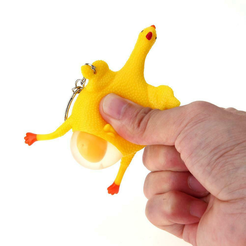 Tricky Funny Gadgets Toys Squeeze Chicken Egg Laying Hens Stress Relief