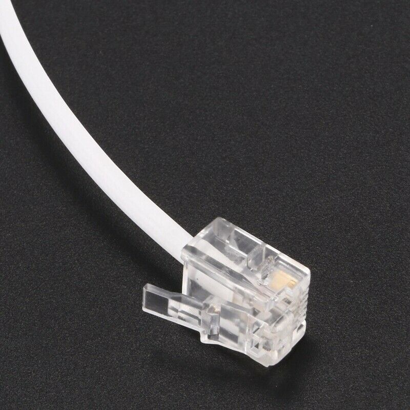 White 6P2C RJ11 Long 6m (20 ft) Phone Extension Cord RJ11 White RJ11 6P2C m N9E5