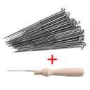 60pcs Felting Needles Pin Tools Felt Of Wool Pins 3 Sizes W/ Wooden Handle