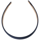 Woman plastic frame flannel lining hairband headband dark blue O9O8