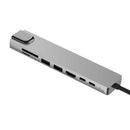 8-in-1 USB Type-C Adapter with HDMI RJ45 Port USB 3.0, SD/TF Card Reader