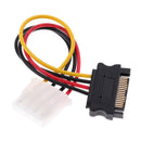 SATA 15pin Male to LP4 Pin Female Power Drive Adapter Cable 16cm Connector