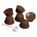 6 cups/set Coffee Plastic Capsule Refillable Capsule Reusable Compatible fo