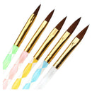 5 x Acrylic Nail Art UV Gel Carving Pen Brush Liquid Powder DIY