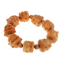 Wooden carved bracelet of eighteen Rohan for peace or lucky