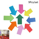 9Pcs Arrow Spots Markers Classroom Carpet Dots Markers Circle Floor Dots Kids OZ