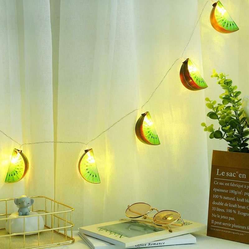 1.5m 96LED Lamp String Kiwi Fruit Shape Copper Battery Wedding Party Decor