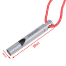 1pc Ultralight Titanium Whistle with Cord Portable Emergency Camping Whistle MO