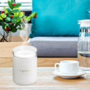 280ML Desk Candle Humidifier USB Mute Mist Maker with Ambient Light (White) A