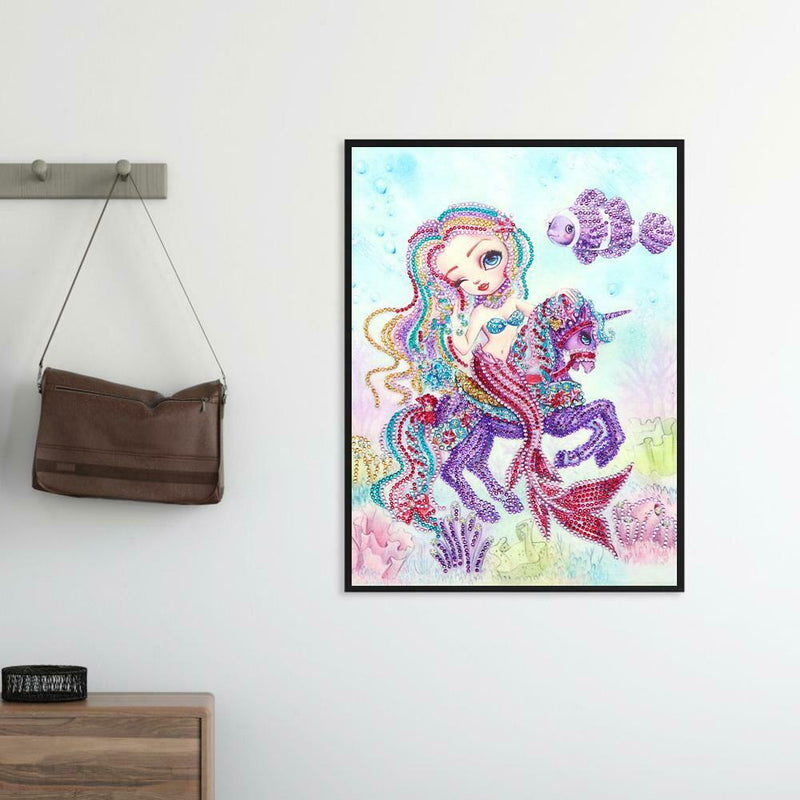 5D DIY Special Shaped Diamond Painting Girl Cross Stitch Mosaic Craft Kits