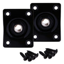 2Pcs Black Instrument Guitar Bass Output Input Rectangle Jack Plugs Sockets