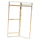 Double Panel Jewelry Display Rack Hanging Earrings Stand Jewelry Organizer A2Q3