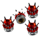 4 Pack Valve Stem Caps, Handmade Crown Universal Car Tire Valve Caps