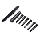 6-String Guitar Bridge Pins Saddle Nut Acoustic Cattle (Black)