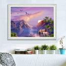 5D Sunset Dolphins Diamond Painting Embroidery DIY Cross Stitch Home Decor