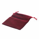 50 Gift Dark Red Velveteen Pouch Jewelry Bags With Drawstring 12x10cm