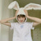 Cotton Bunny Ear Hat Plush Head Warmer Photographing Props Cap Xmas New Year