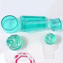 DIY Double Head Clear Silicone Nail Art Seal Stamper+Seal Template with Lid