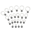 22Pcs 22 Sizes Ceramic Fishing Rod Guides/Eyes Line Repair Tip Tops Rings