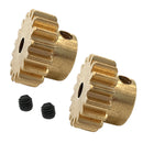 2pcs 3.175mm 17T Brass Motor Pinion Gear for RC Car Brushed Brushless Motors