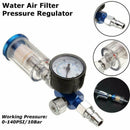 Oil Water Separator 1/4" mini Air Filter For Spray Guns Gauge w/ Paint K0L9
