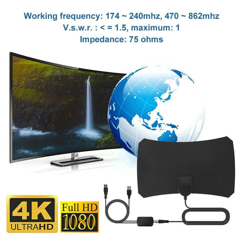 Newest 1080P HDTV Antenna 4K HD Antenna Digital TV Signal Aerial Antennas Indoor