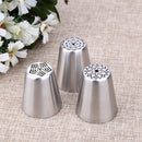 3Pcs Russian Tulip Flower Cake Icing Piping Nozzles Decorating Tips Baking