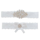 2pcs Wedding Garter Rhinestone Bow Lace Leg Ring White Sexy Garters Thigh Gift,a