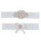 2pcs Wedding Garter Rhinestone Bow Lace Leg Ring White Sexy Garters Thigh Gift,a