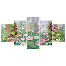 5pcs 5D DIY Full Drill Diamond Painting Lotus Cross Stitch Mosaic Kit Decor