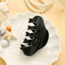 Women Hair Clip Girl Hair Claw Clamps Ladies Hairpin Headwear Gift (Black) A