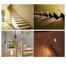 Outdoor 1.5W Black LED Recessed Wall Lamp Induction Stair Lamp G