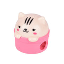 Cute Cat Plastic Pencil Sharpener For Kids Student School Office Home LJAU