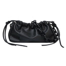 Candy Color Women Handbag Leather Elegant Chain Shoulder Tote Bag (Black)