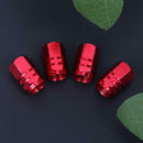 4pcs/Set Red Wheel Tyre Tire Valve Stems Air Dust Cover Screw Caps for Car T A