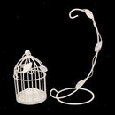 White Birdcage Hanging Stand Candle Holder Tea Light Candlestick Home Decor