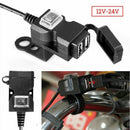 12V Waterproof Motorbike Motorcycle Dual-USB Charger Power Socket Adapter O