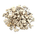 50 Pieces Cartoon Shape Wooden Slices Wooden Pieces Wooden Mold For DIY Craft